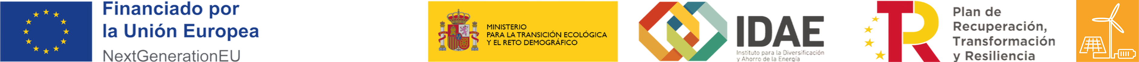 Logotipos de financiación del programa de autoconsumo